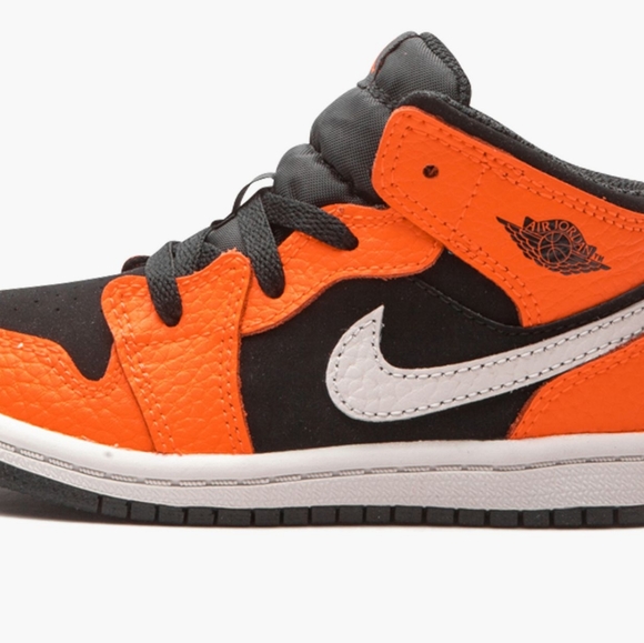 NWT Air Jordan 1 Mid PS Sneakers in Black/Cone - Picture 2 of 11